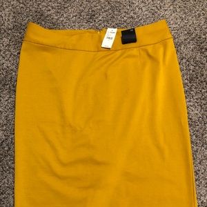 Mustard Pencil Skirt